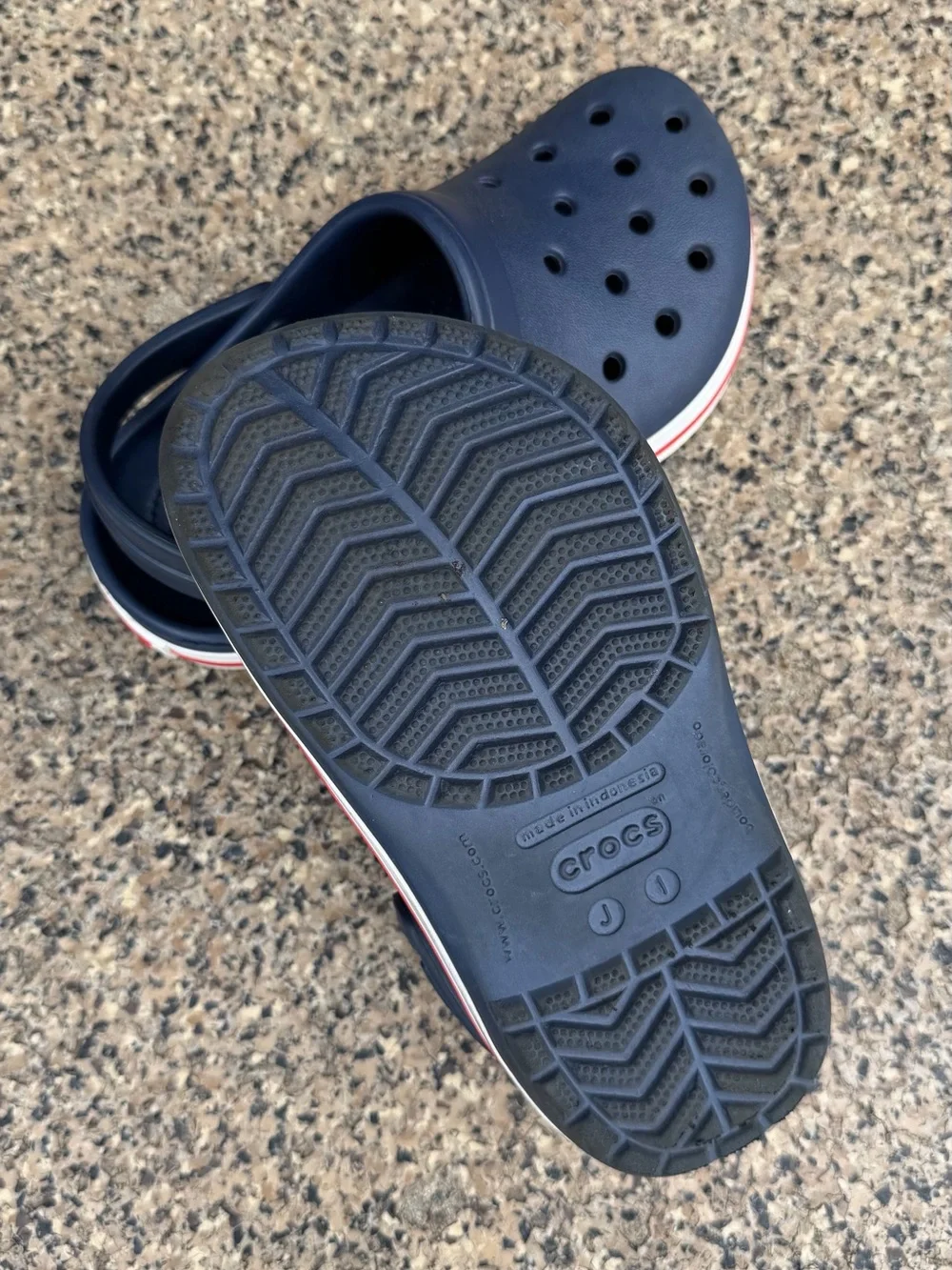 CROCS Kids Navy Slip-On Clogs with Heel Strap